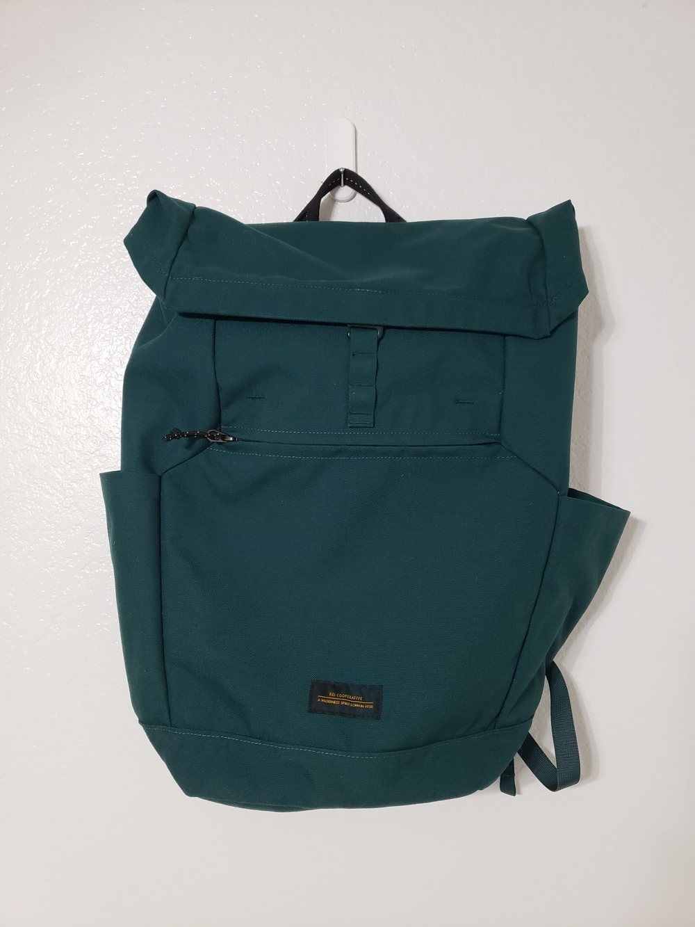 REI Co-op Ruckpack Roll Top Backpack Teal Green Laptop Travel Hiking Daypk